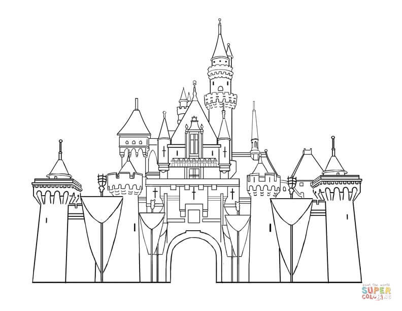 disney castle bloomyliahona coloring page